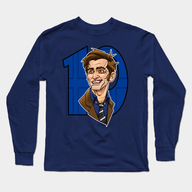 The Tenth Doctor Long Sleeve T-Shirt by RoguePlanets